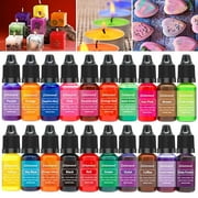 16 Color Liquid Candle Dye Set 10ml Concentrated Wax Colorant for Soy Candle Making Paraffin Beeswax Carnauba Gel Wax Soap Bath Bombs DIY Crafts Color Pigments Dyes High Concentration Natural Safe